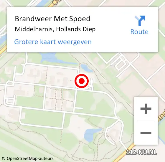 Locatie op kaart van de 112 melding: Brandweer Met Spoed Naar Middelharnis, Hollands Diep op 8 september 2023 16:58