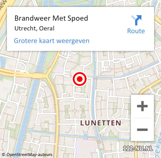 Locatie op kaart van de 112 melding: Brandweer Met Spoed Naar Utrecht, Oeral op 8 september 2023 21:26
