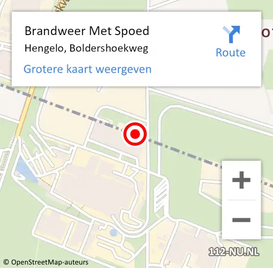 Locatie op kaart van de 112 melding: Brandweer Met Spoed Naar Hengelo, Boldershoekweg op 8 september 2023 23:41