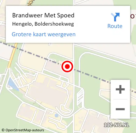 Locatie op kaart van de 112 melding: Brandweer Met Spoed Naar Hengelo, Boldershoekweg op 9 september 2023 00:00