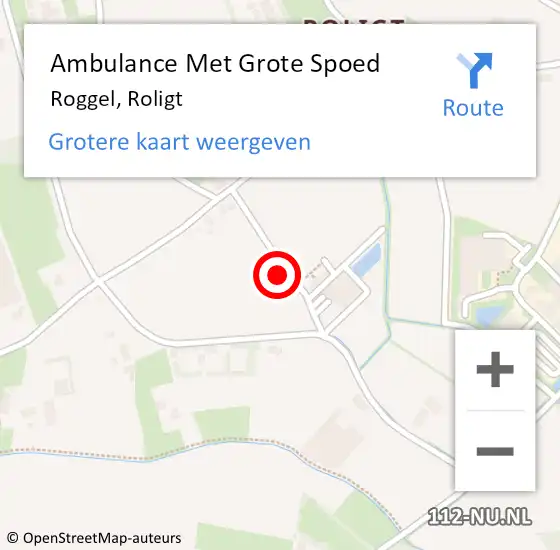 Locatie op kaart van de 112 melding: Ambulance Met Grote Spoed Naar Roggel, Roligt op 9 september 2023 09:58