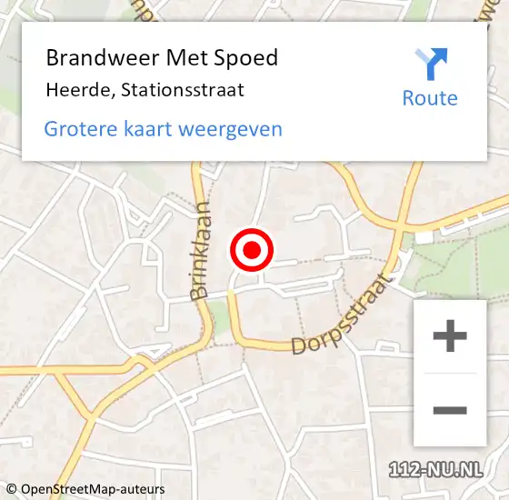 Locatie op kaart van de 112 melding: Brandweer Met Spoed Naar Heerde, Stationsstraat op 9 september 2023 10:08