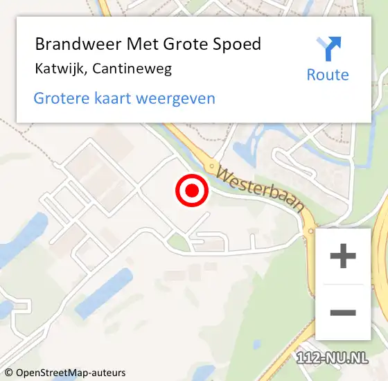 Locatie op kaart van de 112 melding: Brandweer Met Grote Spoed Naar Katwijk, Cantineweg op 9 september 2023 10:31