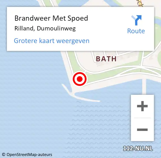 Locatie op kaart van de 112 melding: Brandweer Met Spoed Naar Rilland, Dumoulinweg op 9 september 2023 17:56