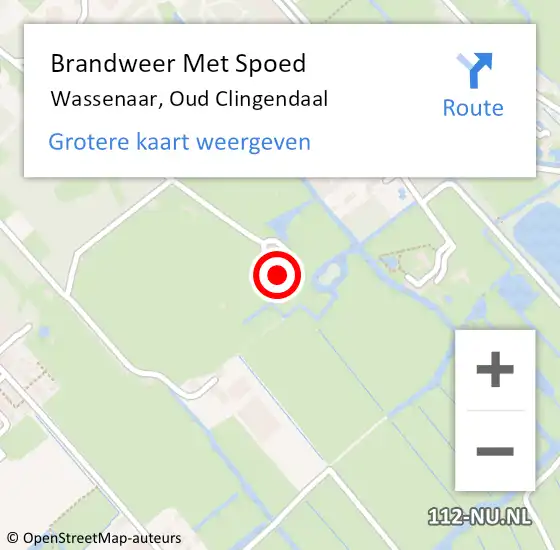 Locatie op kaart van de 112 melding: Brandweer Met Spoed Naar Wassenaar, Oud Clingendaal op 9 september 2023 18:21