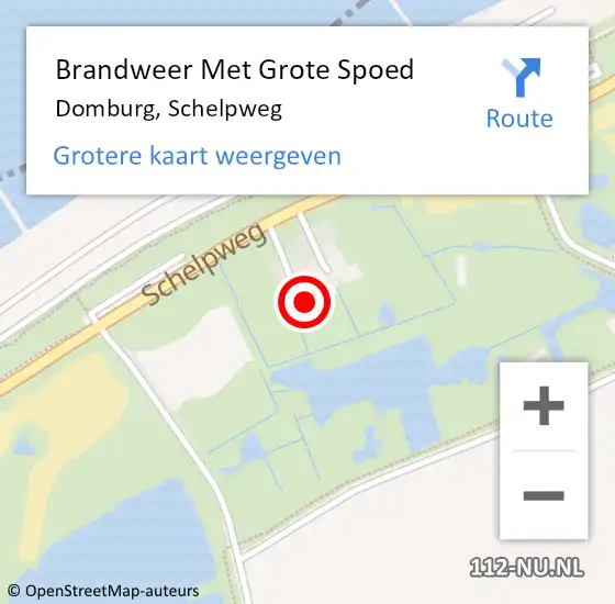 Locatie op kaart van de 112 melding: Brandweer Met Grote Spoed Naar Domburg, Schelpweg op 9 september 2023 18:51