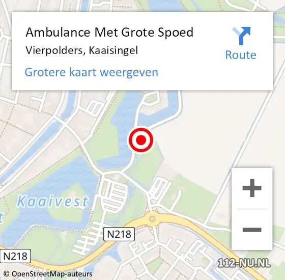 Locatie op kaart van de 112 melding: Ambulance Met Grote Spoed Naar Vierpolders, Kaaisingel op 9 september 2023 19:56