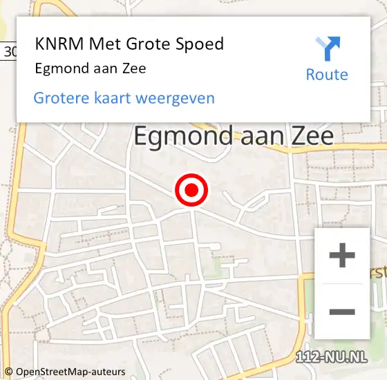 Locatie op kaart van de 112 melding: KNRM Met Grote Spoed Naar Egmond aan Zee op 9 september 2023 21:57