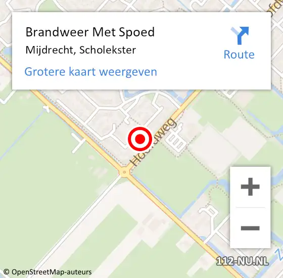 Locatie op kaart van de 112 melding: Brandweer Met Spoed Naar Mijdrecht, Scholekster op 10 september 2023 08:38