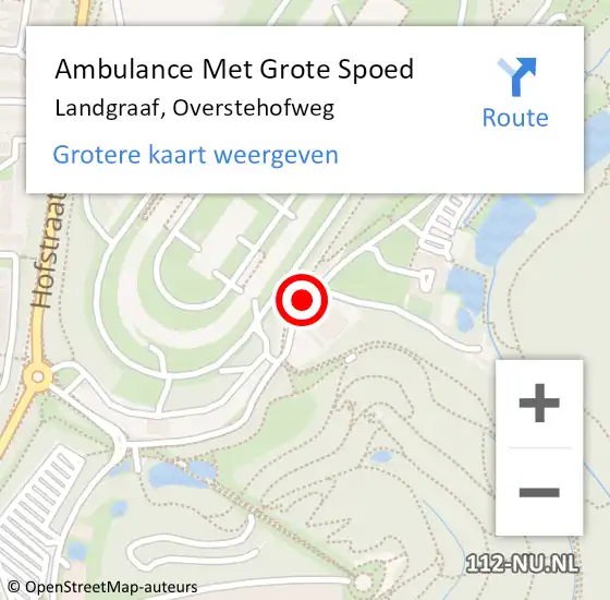 Locatie op kaart van de 112 melding: Ambulance Met Grote Spoed Naar Landgraaf, Overstehofweg op 7 september 2014 17:44