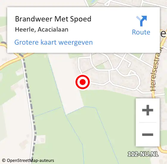 Locatie op kaart van de 112 melding: Brandweer Met Spoed Naar Heerle, Acacialaan op 10 september 2023 14:58