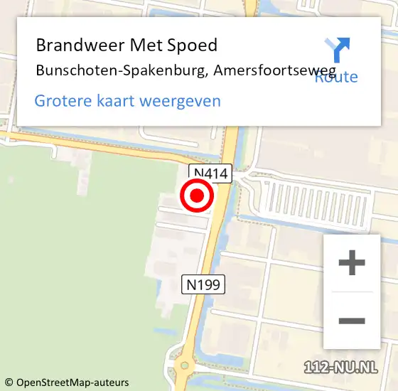 Locatie op kaart van de 112 melding: Brandweer Met Spoed Naar Bunschoten-Spakenburg, Amersfoortseweg op 10 september 2023 20:06