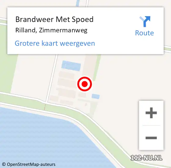 Locatie op kaart van de 112 melding: Brandweer Met Spoed Naar Rilland, Zimmermanweg op 10 september 2023 21:20