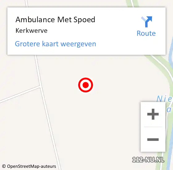 Locatie op kaart van de 112 melding: Ambulance Met Spoed Naar Kerkwerve op 11 september 2023 11:03