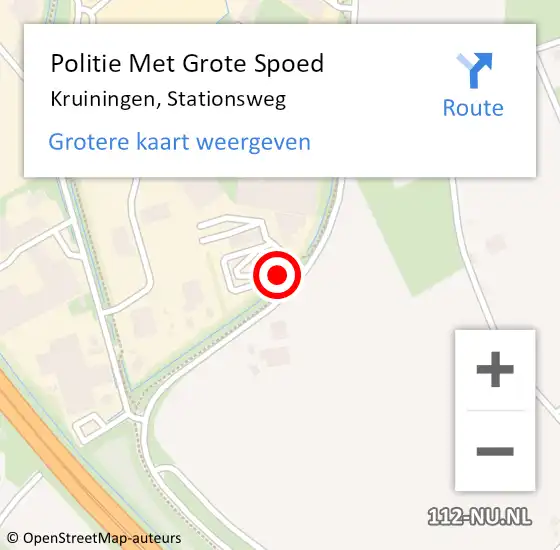 Locatie op kaart van de 112 melding: Politie Met Grote Spoed Naar Kruiningen, Stationsweg op 11 september 2023 16:45