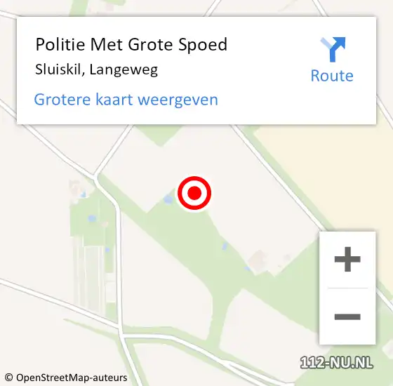 Locatie op kaart van de 112 melding: Politie Met Grote Spoed Naar Sluiskil, Langeweg op 12 september 2023 10:05