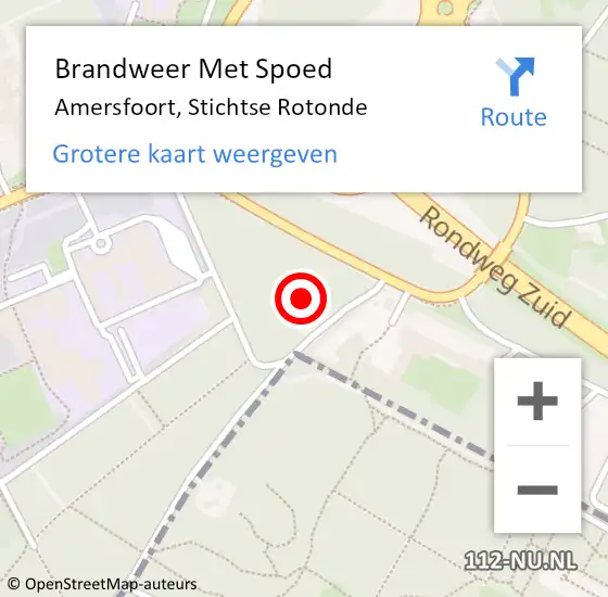 Locatie op kaart van de 112 melding: Brandweer Met Spoed Naar Amersfoort, Stichtse Rotonde op 12 september 2023 14:22