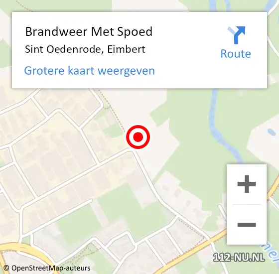 Locatie op kaart van de 112 melding: Brandweer Met Spoed Naar Sint Oedenrode, Eimbert op 12 september 2023 18:06