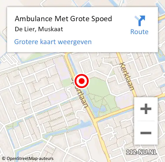 Locatie op kaart van de 112 melding: Ambulance Met Grote Spoed Naar De Lier, Muskaat op 12 september 2023 22:40