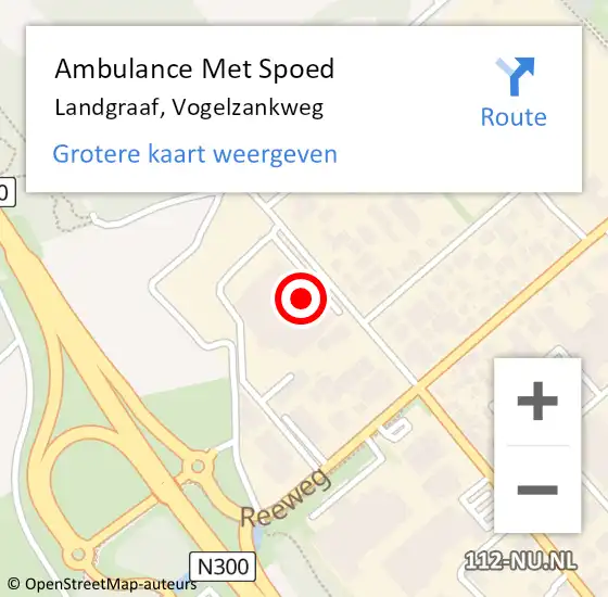 Locatie op kaart van de 112 melding: Ambulance Met Spoed Naar Landgraaf, Vogelzankweg op 8 september 2014 05:15