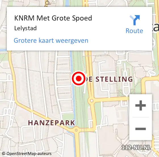 Locatie op kaart van de 112 melding: KNRM Met Grote Spoed Naar Lelystad op 13 september 2023 07:58