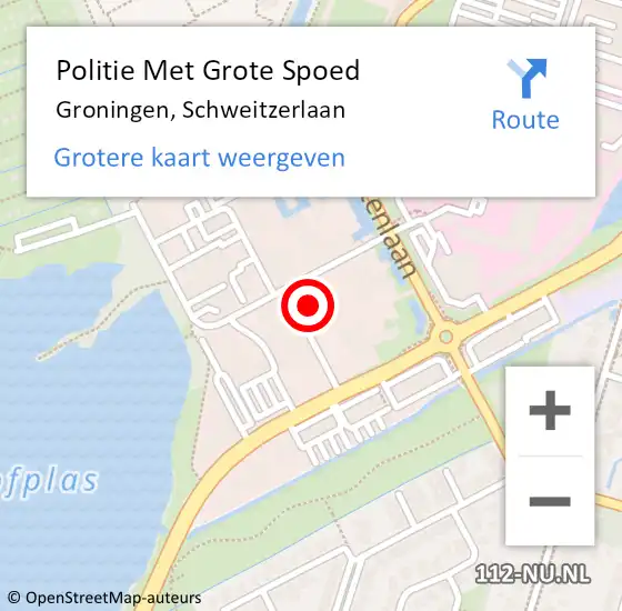 Locatie op kaart van de 112 melding: Politie Met Grote Spoed Naar Groningen, Schweitzerlaan op 13 september 2023 08:47