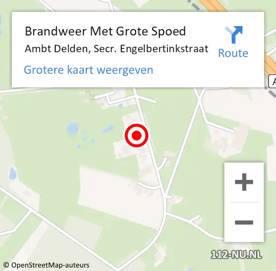 Locatie op kaart van de 112 melding: Brandweer Met Grote Spoed Naar Ambt Delden, Secr. Engelbertinkstraat op 13 september 2023 13:57