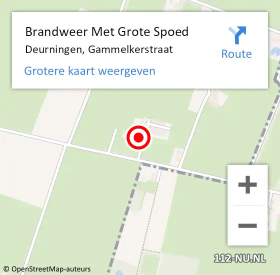 Locatie op kaart van de 112 melding: Brandweer Met Grote Spoed Naar Deurningen, Gammelkerstraat op 13 september 2023 19:55