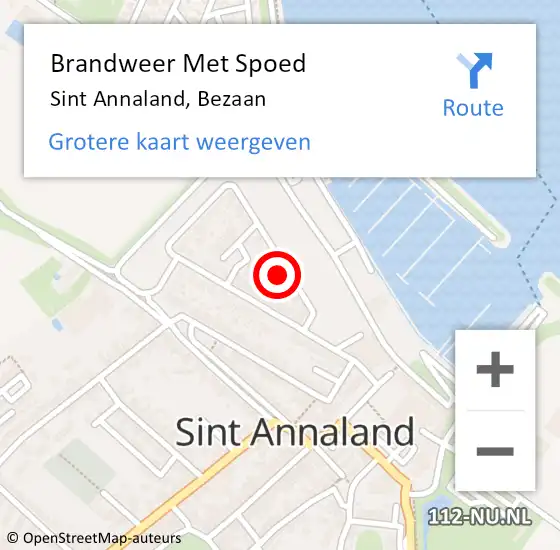 Locatie op kaart van de 112 melding: Brandweer Met Spoed Naar Sint Annaland, Bezaan op 13 september 2023 20:18