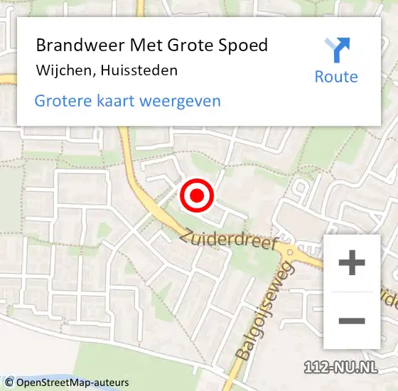 Locatie op kaart van de 112 melding: Brandweer Met Grote Spoed Naar Wijchen, Huissteden op 13 september 2023 20:42