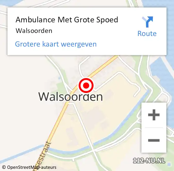 Locatie op kaart van de 112 melding: Ambulance Met Grote Spoed Naar Walsoorden op 14 september 2023 06:36