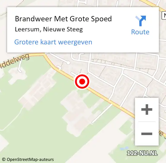 Locatie op kaart van de 112 melding: Brandweer Met Grote Spoed Naar Leersum, Nieuwe Steeg op 14 september 2023 12:09