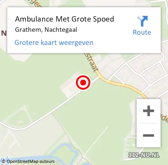 Locatie op kaart van de 112 melding: Ambulance Met Grote Spoed Naar Grathem, Nachtegaal op 14 september 2023 14:30