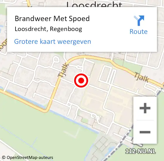 Locatie op kaart van de 112 melding: Brandweer Met Spoed Naar Loosdrecht, Regenboog op 15 september 2023 08:26