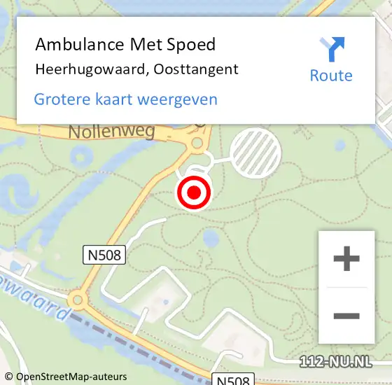 Locatie op kaart van de 112 melding: Ambulance Met Spoed Naar Heerhugowaard, Oosttangent op 15 september 2023 11:55