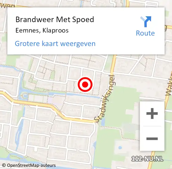 Locatie op kaart van de 112 melding: Brandweer Met Spoed Naar Eemnes, Klaproos op 15 september 2023 12:12