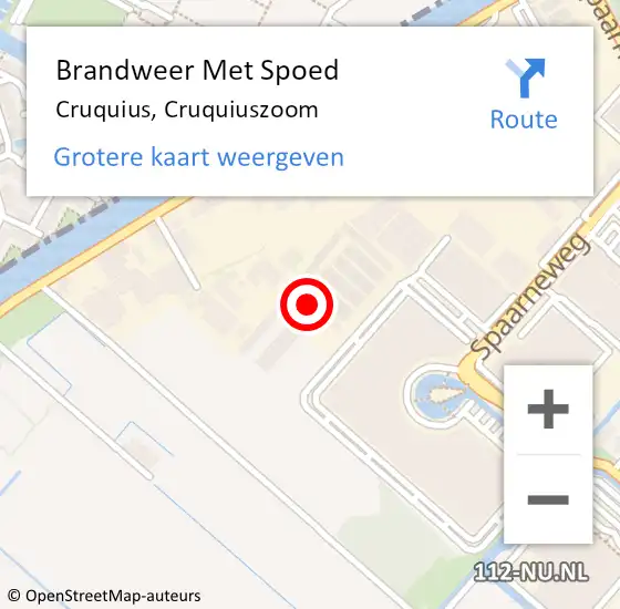 Locatie op kaart van de 112 melding: Brandweer Met Spoed Naar Cruquius, Cruquiuszoom op 15 september 2023 13:07