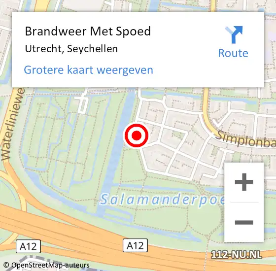 Locatie op kaart van de 112 melding: Brandweer Met Spoed Naar Utrecht, Seychellen op 15 september 2023 14:40