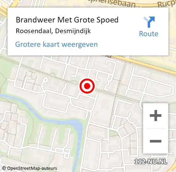 Locatie op kaart van de 112 melding: Brandweer Met Grote Spoed Naar Roosendaal, Desmijndijk op 15 september 2023 15:09