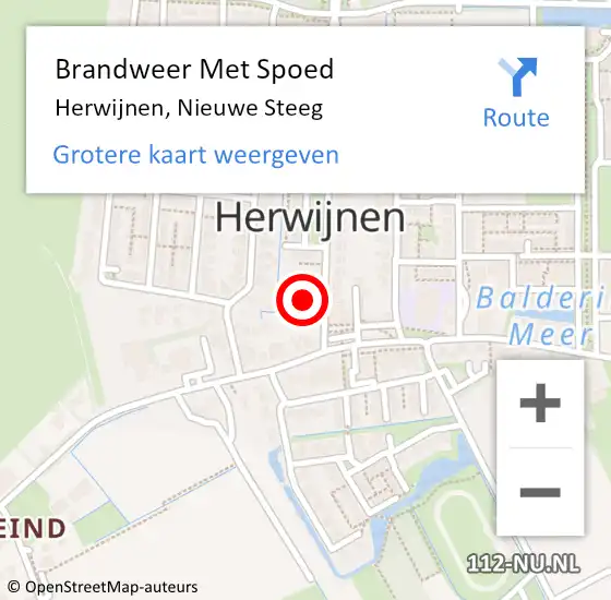 Locatie op kaart van de 112 melding: Brandweer Met Spoed Naar Herwijnen, Nieuwe Steeg op 15 september 2023 22:55