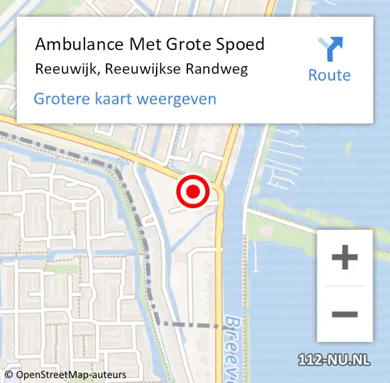 Locatie op kaart van de 112 melding: Ambulance Met Grote Spoed Naar Reeuwijk, Reeuwijkse Randweg op 16 september 2023 10:59