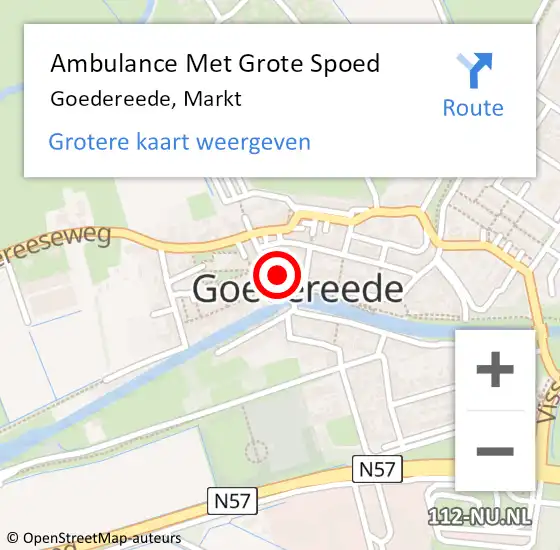 Locatie op kaart van de 112 melding: Ambulance Met Grote Spoed Naar Goedereede, Markt op 16 september 2023 14:05