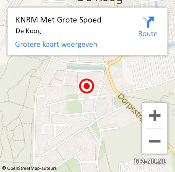 Locatie op kaart van de 112 melding: KNRM Met Grote Spoed Naar De Koog op 16 september 2023 16:37