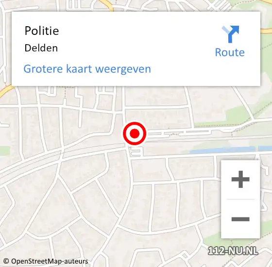 Locatie op kaart van de 112 melding: Politie Delden op 16 september 2023 21:36