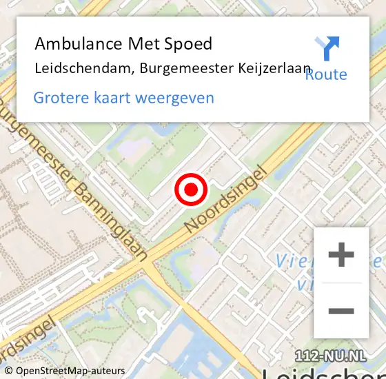 Locatie op kaart van de 112 melding: Ambulance Met Spoed Naar Leidschendam, Burgemeester Keijzerlaan op 17 september 2023 07:14