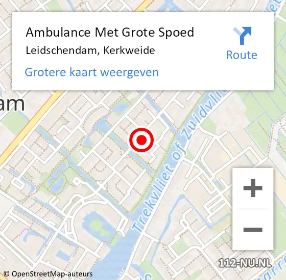 Locatie op kaart van de 112 melding: Ambulance Met Grote Spoed Naar Leidschendam, Kerkweide op 17 september 2023 08:20