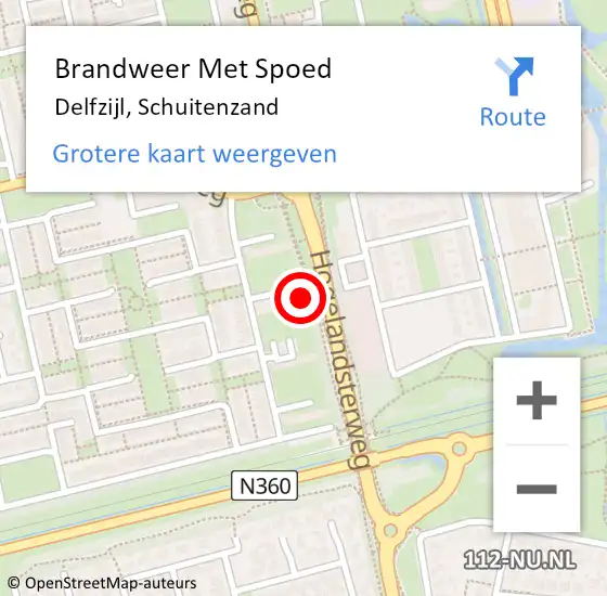 Locatie op kaart van de 112 melding: Brandweer Met Spoed Naar Delfzijl, Schuitenzand op 17 september 2023 10:24