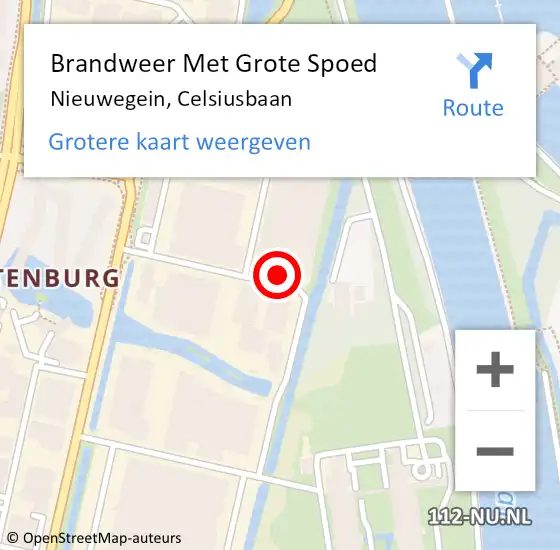 Locatie op kaart van de 112 melding: Brandweer Met Grote Spoed Naar Nieuwegein, Celsiusbaan op 17 september 2023 11:57