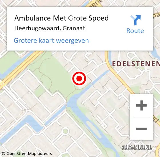 Locatie op kaart van de 112 melding: Ambulance Met Grote Spoed Naar Heerhugowaard, Granaat op 17 september 2023 12:02