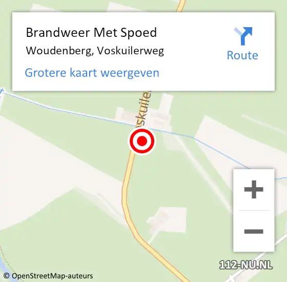 Locatie op kaart van de 112 melding: Brandweer Met Spoed Naar Woudenberg, Voskuilerweg op 17 september 2023 15:54